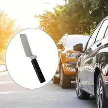 [Dent Repair Tool] 1pc Auto Dent Repair Tool KnockdownPaddle, Stainless Steel Knockout Pad With Nonslip Rubber Grip For Damage Automobile Dent Repair Tool Tap Down Paddle - Black - View 9