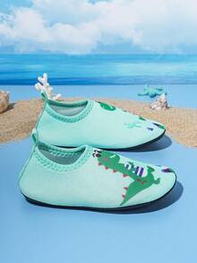 1 Pair Kids Outdoor Sports Casual Fashion Non-Slip Breathable Cartoon Pattern Boys Girls Beach Shoes Water Shoes Training Shoes Yoga Shoes - Green - View 5