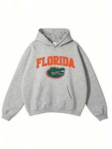 Vintage Sport Teams Collection Unisex Crewneck Black Hoodie, Graphic Team Collection Hoodie, Gift For Fans-New Arrivals For Autumn/Winter: Unisex Relaxed-Fit Cotton-Blend Long-Sleeve Hooded Sweatshirt - 灰色 - 查看 13