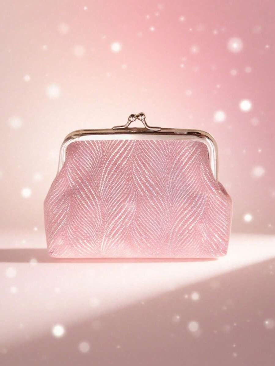 1pc Mini Cute Pattern Coin Purse Minimalist Hanging Bag Shoulder Bag Lightweight Multifunctional Storage Bag Portable Zipper Pouch For Women Wallet Mini Wallet Purse Wallet Small Wallet Coin Wallet Cute Things Vintage Purse - Pink - View 1