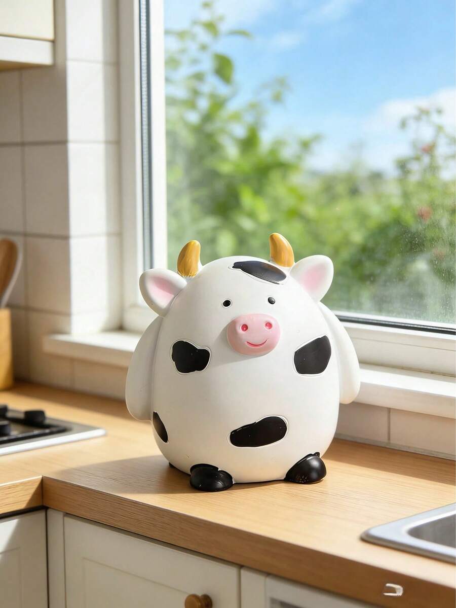 1 pușculiță decorativă în formă de vacă drăguță - Multicolor - Vizualizare 1