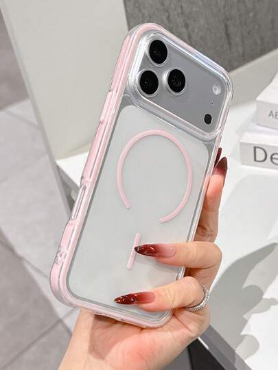 1 pieza Funda de silicona suave y transparente a prueba de golpes con carga inalámbrica y bloque de color, compatible con iPhone 13/13 Pro/13 Pro Max, 14/14 Pro/14 Pro Max/14 Plus, 12, 15/15 Pro/15 Pro Max, 16/16 Pro/16 Pro Max/16 Plus, 17/17 Pro Max, 11, Funda protectora linda para smartphone Apple