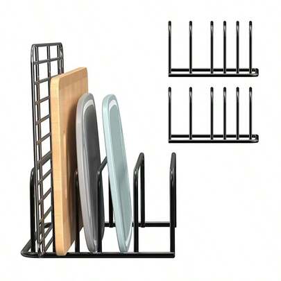 1個 多機能カッティングボードとベーキングトレイラック - スペースを節約するキッチンカウンターとキャビネットの収納ソリューション、調理器具オーガナイザー、水切りラック、キッチンシェルフ、キッチンの収納と整理、鍋蓋ラック