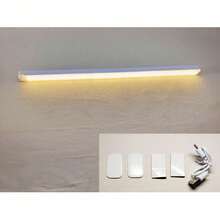 1pc/2pcs Smart Sensor LED Light Strip, Magnetic Installation, USB Rechargeable, Warm White/White Night Light, Suitable For Kitchen, Wardrobe, Corridor, Stairs, Room, Nighttime Lighting, Desk And More - Multicolor - View 13