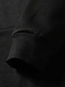 Winter Hooded Sweater Cool GEEDUP Printing, Multi-Printing, Sweater With Front Pocket, Relaxed Street Style, Comfortable Fabric, Suitable For Daily, Party Outdoor Activities, Gifts For Friends And Relatives. - 黑色 - 查看 3