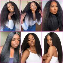 Kinky Straight Clip In Hair Extensions Full Head For Women 120G Per Pack Brazilian Remy Human Hair 8 Pcs Extensions Clips - Natural Black - View 11