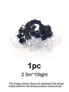 1串98.4/196.8英寸透明LED大球形灯串，适用于户外装饰顶棚、婚礼氛围照明、夜市氛围照明、户外烧烤和露营节日装饰。可连接悬挂，适用于后院、酒吧、露营地、门廊、花园和派对装饰。 - 彩色 - 查看 8