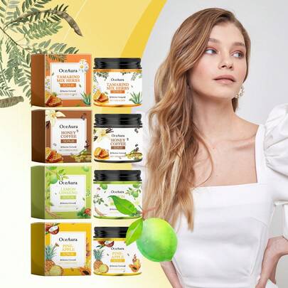 OceAura Amla/Honey Coffee/Ginseng Lemon/Pineapple Body & Foot Scrub - Gentle Exfoliating, Cleansing, Moisturizing Body Care - Skincare/Holiday Essential/Valentine's Day