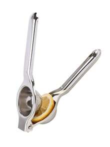 1pc Stainless Steel Lemon Squeezer - Metal Citrus Juicer - Lime Lemon And Fruit Juicer With Silicone Handles - Large Manual Citrus Press Juicer - Hand Held Squeezer - Ergonomic Design With Solid - Multicolor - View 3