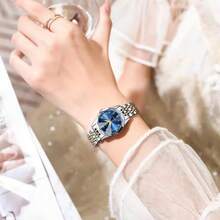 POEDAGAR Fashion Ladies Waterproof Luminous Date Watch Stainless Steel Quartz Watch Birthday Gift Mom Wife Friends Lovers Valentine's Day - Multicolor - View 5