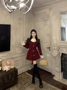 Women Overcoats - Đỏ - Xem 8