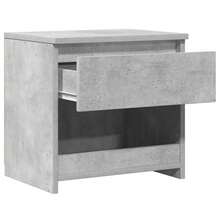 vidaXL Table de chevet Gris béton 40x30x39 cm Aggloméré - Schwarz - Übersicht 9