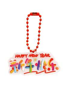 12个/6个混装随机款式新年多巴胺钥匙扣，可爱亚克力装饰吊坠，带有中国新年祝福语，中国新年装饰品，室内悬挂式中国新年祝福装饰，适用于婚礼、农历新年和新年庆祝活动 - 彩色 - 查看 6