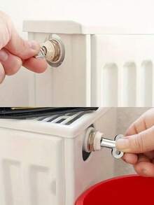 2个耐用锌合金散热器排气阀钥匙 | 适用于暖通空调控制和供暖系统，高品质欧盟标准连接螺纹，排气阀钥匙，螺纹连接器，紧凑设计，优质材料，金属排气阀钥匙，散热器钥匙，管道 - 彩色 - 查看 10