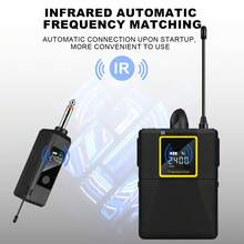 2.4G 紧凑型无线领夹式麦克风系统，包含 1 个或 2 个发射器和 1 个接收器，适用于智能手机、相机、播客、采访和直播。 - 黑色 - 查看 6