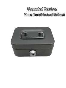 Lockable Colorful Coin Bank, Portable Cash, Card, Document Storage Box, Locked Metal Cash Box/Piggy Bank, Metal Coin Bank With Locked Coin Slot, Christmas & New Year Gift - Multicolor - View 13