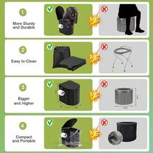 Portable Toilet Kit, Camping Toilet With - Privacy Tent And Poo Gel Toilet Bags, Washable Portable Outdoor Showers Changing Rooms - 黑色廁所和綠色帳篷 - 查看 7