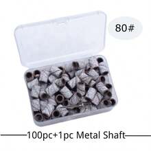 50/75/100/210pcs Grit Nail Sanding Bands With Mandrel Nail Drill Bits Pedicure Tools Gel Polish Remove Grinder Band 80#120#180# - Multicolor - View 14