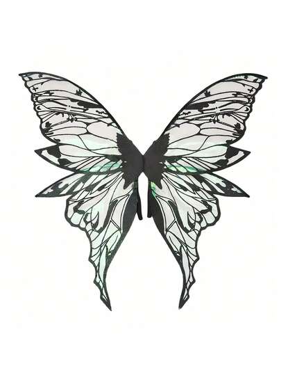 1pc Metallic Gold Butterfly Fairy Wings, Suitable For Various Festivals, Bars, Parties, Cosplay, Music Festivals