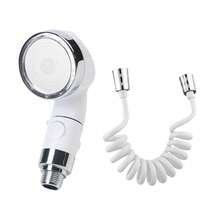 Small White Showerhead Set: Water-Saving Pressurized Travel Shower Head, Small Water-Saving Showerhead, With 2M Expandable Hose, Portable Bathing, Shampoo Shower Head Set - White - View 7
