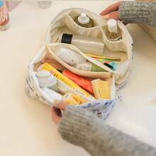 1个大容量分格化妆包，高品质化妆袋 - 彩色 - 查看 5