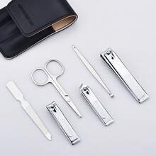 Premium 6-Piece Stainless Steel Nail Clipper Set - Portable Manicure And Pedicure Kit With Nail File And Case, Essential For Travel And Home, Ideal Gift Set For Men And Women