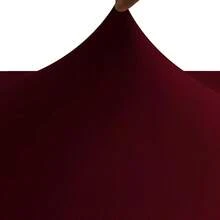 Cocktail Fitted Spandex Stretch Small Square Table Covers Elastic Tablecloth For Side Accent Table End Table 24x24 Inch, Burgundy,24inchx24inch(Square),Burgundy - Burgundy - View 5
