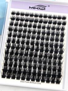 144Pcs Wispy Cluster Lashes, Reusable DIY Individual Lash Extensions Mixed Length 9-16mm, D Curl Large Tray For Volume Fluffy Look, T50-0.07D - D - View 2