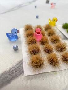 15Pcs/Set Static Grass Tuft Model Grass Tufts Terrain Model Kit Resin Static Scenery Model, Fake Moss Grass For Train Landscape Railway Artificial Grass Modeling Best Gifts Birthday Graduation - Simulated Miniature Lawn - View 8