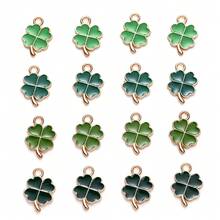 20pcs/Set Cute Green Four Leaf Clover Charms For DIY Bracelet Earrings Making Lucky Clovers Pendant Ornaments For St. Patrick's Day DIY Jewelry Making - Four-leaf Clover - View 5