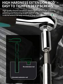 扳手套筒组 - 扳手/钻头夹/套筒/钻头，适用于汽车维修和DIY项目，手动工具，套筒和套筒扳手套装 - 彩色 - 查看 3