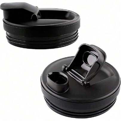 2 Piece Leakproof Blender Lid Set For 12 To 32 Oz Cups Universal Fit Reusable Secure Seal Travel Gym Kitchen Home Use Durable  Cover For Smoothies Shakes Water Bottles Lightweight Portable Fitness Lifestyle Accessory
