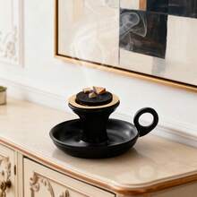 1pc Irregular Cup-Shaped Ceramic Incense Burner - Creative 2-In-1 Aromatherapy & Decor For Middle Eastern Home, Dining Room, Living Room, Bedroom & Desk - Multicolor - View 9