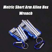 折叠式六角扳手金属公制艾伦扳手套装六角螺丝刀六角扳手重型可调扳手多功能维修工具 - 彩色 - 查看 2