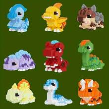 Cute Mini Dinosaur DIY Building Blocks Assembly Gift Set - Multicolor - View 10