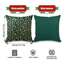 Tendencia4pz Fundas Para Cojines Decorativos Navideñas 45*45cm NuevoCalidad premium - B - Ver 2