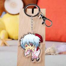 Gintama Anime Acrylic Double-Sided Keychain, Featuring Gintoki Sakata, Kagura, And Hijikata Toshiro, Anime Manga Movie Merchandise, Exquisite Keychain Accessory For Bags, Great Gift For Anime Fans, Family And Friends, Holiday And Birthday - Multicolor - View 7