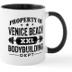 White/Black Inside - Property Of Venice Beach Bodybuilding Mug