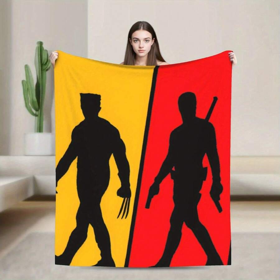 Heroic Entry Deadpool Wolverine Fce Blanket Custom Throw Blankets For Home 150125cm Bedspread - 款式 - 查看 1