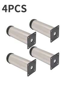 4 Pieces Adjustable Cabinet Feet, Table Feet, Sofa Feet, Bed Feet, Coffee Table Feet, Cabinet Feet, Support Legs, Furniture Feet Metal Replacement Feet - Black - View 2