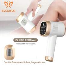 PAKISS FY-B505BG IPL Hair Removal Device Hair Remover For Women/Men, 9 Levels, Auto/Manual Modes, Full Body Use (Face, Legs, Underarms, Bikini) - Mother's Day/Father's Day Gift Double Fluorescent Tubes, Large Window For More Efficient Hair Removal - 美規A型插(110-127V) - 查看 10