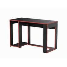 Ross Computer Gaming Desk, Black With Red Trim - Black With Red - View 3