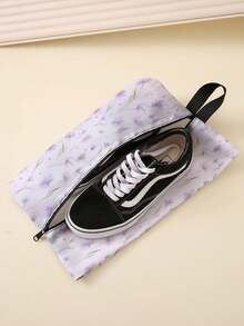 Floral Pattern Travel Portable Shoe Storage Bag, Zipper Closure, Waterproof Shoe Bag Travel Organizer Drawstring Shoes Pouch Shoes Cover Dust-Proof For Men For Women Packing Cubes Travel Essential Cruise Essentials Holiday Essential - Multicolor - View 9