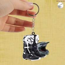 1 chiếc mặt dây chuyền trang trí Giáng sinh hình mũ bảo hiểm xe máy, đồ trang trí treo xe hơi, phụ kiện móc khóa - A - Xem 6