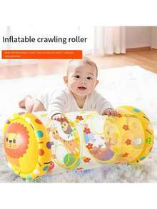 Inflatable Baby Ball Pit & Crawling Toy, With Rattle And Balls - Interactive Sensory Play Activity Center, With Heart-Shaped Cutout Design, Soft Cushioned Rolling Structure, Helps Develop Motor Skills, Sturdy Frame For Indoor/Outdoor Play - Encourages Crawling And Coordination, Fun Animal Themed Design, Includes Rattle And Balls, Promotes Early Development - Multicolor - View 2
