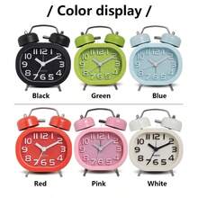 Cartoon Bell Small Alarm Clock, Student Bedside Electronic Digital Clock, 3D Lettering Silent Quartz Pointer Clock - Multicolor - View 7