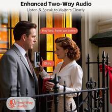 1pc Smart Video Doorbell, Supports Wi-Fi Connection, Features Night Vision, Two-Way Audio, Family Sharing, And Voice Intercom, Full-Color HD Night Vision Doorbell, USB Powered - Multicolor - View 7