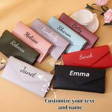 Customized Heart-Shaped Tassel Wallet, Personalized Text Ladies Card Holder, Bridesmaid Gift, Newlywed Gift, Perfect Gift For Girlfriend, Colorful, Cute, Charming, Fun, Kawaii