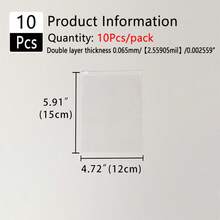 10 Túi lớn có khóa kéo tái sử dụng - 12 đến 50 cm, hai lớp dày 0.065mm/0.0025"/2.55mils/6.5c, Túi du lịch chống thấm nước trong suốt có khóa kéo, Túi nhựa đựng quần áo, khăn tắm, áo phông, vest, quần tây, đồ lót, giày dép. - 10 - Xem 16