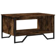 Tavolino vidaXL, rovere affumicato, 75x51x40 cm, legno composito - nero - Visualizzare 11